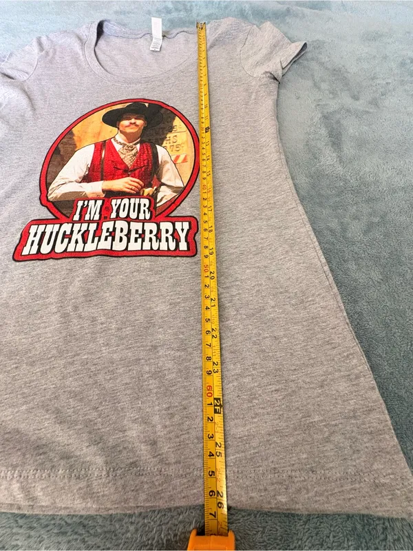 Bella + Canvas I’m Your Huckleberry Doc Holliday Graphic Tee Gray Size M - Image 7