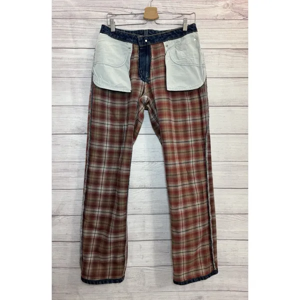 Carhartt Flannel Lined Straight Leg Jeans Womens Size 8X 30 Blue Denim - Image 4