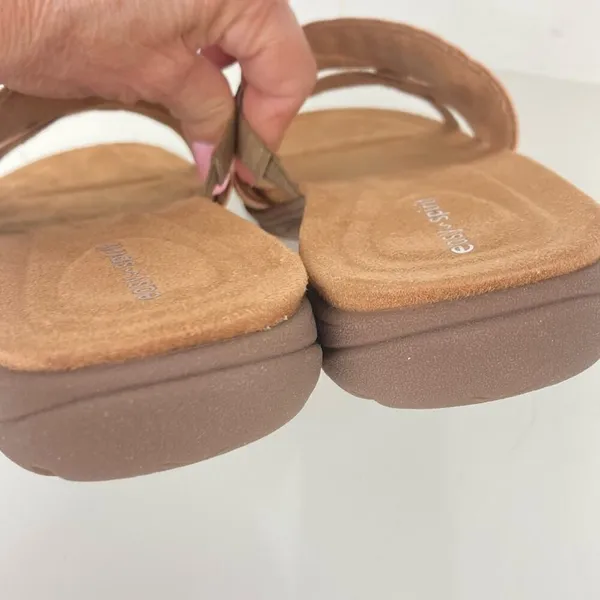 NWOT * EASY SPIRIT Linley Slide Sandals in Cognac - Size 6.5 - Image 6