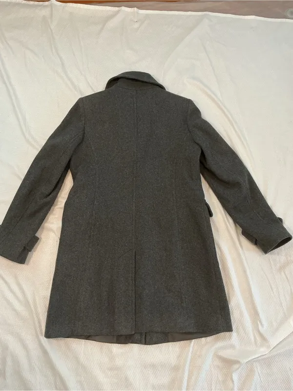 MICHAEL Michael Kors Dark Gray Single-Breasted Trench Coat - Image 7