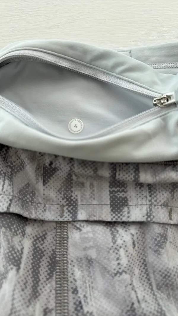 lululemon athletica Gray Patterned Athletic Shorts - Image 6