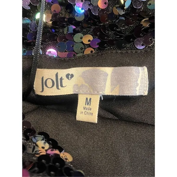 Jolt Womens Sequined Mini Halter Cocktail and Party Dress Size Medium nwt (3603) - Image 7