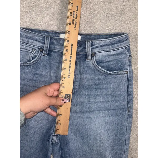 risen jeans 5/27 boot cut jeans flare high rise raw hem - Image 9