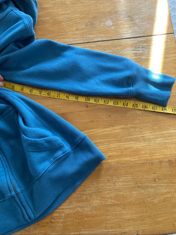 Peloton Digi Bloom Lightweight Teal Full Zip Hoodie Medium Woman’s - Image 9