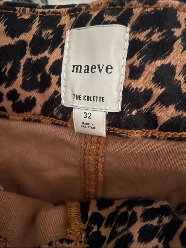Anthropologie Maeve The Colette High-Rise Wide-Leg Leopard Pants 32 - Image 3