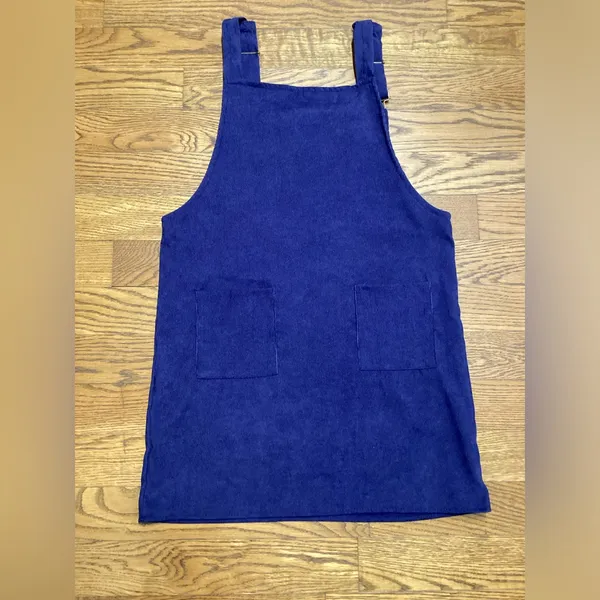 Hengsheng jeans corduroy romper. Navy blue. Size Large - Image 4