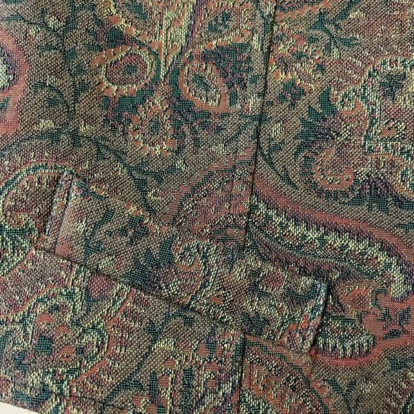VTG Gobelins Art Creations Brussels Brown Tapestry Waistcoat Vest Sz S Brocade - Image 7