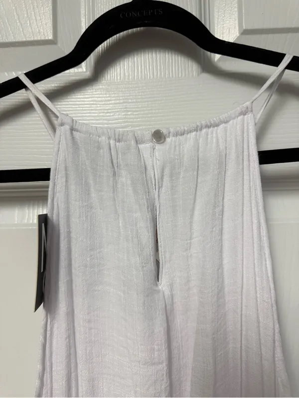 Mlle Gabrielle White Sleeveless High-Low Summer Dress - Image 6