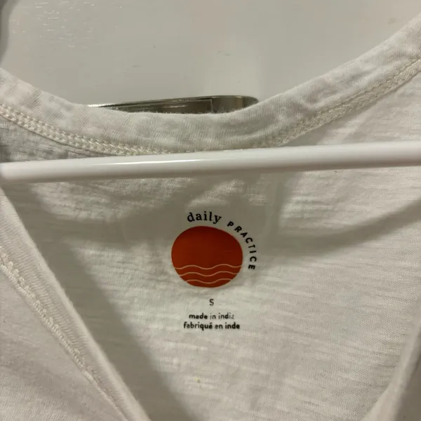 Anthropologie Daily Practice White Ruffle Sleeve Tee - Image 4