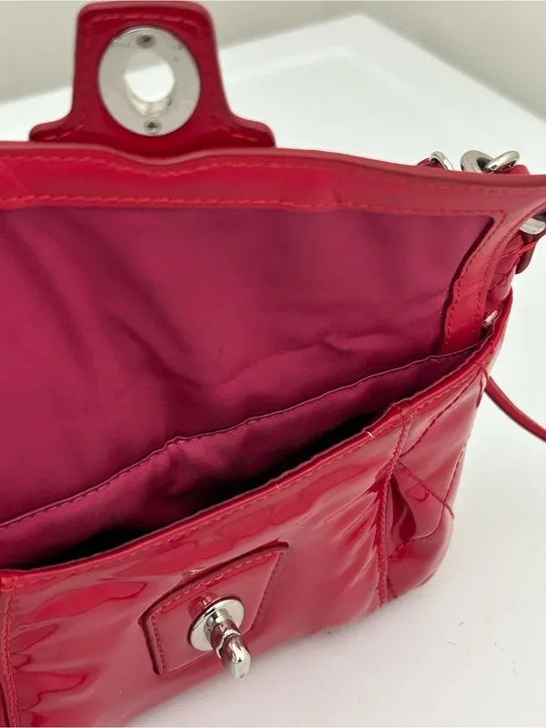 Coach Poppy Gloss Red Mini Purse - Image 14
