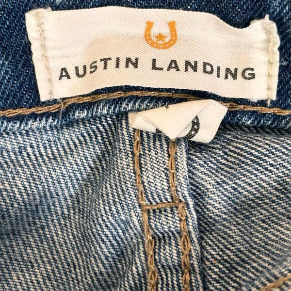 Austin Landing Denim Shorts Cutoff Frayed Western Filigree Buckle Boho Festival - Image 8