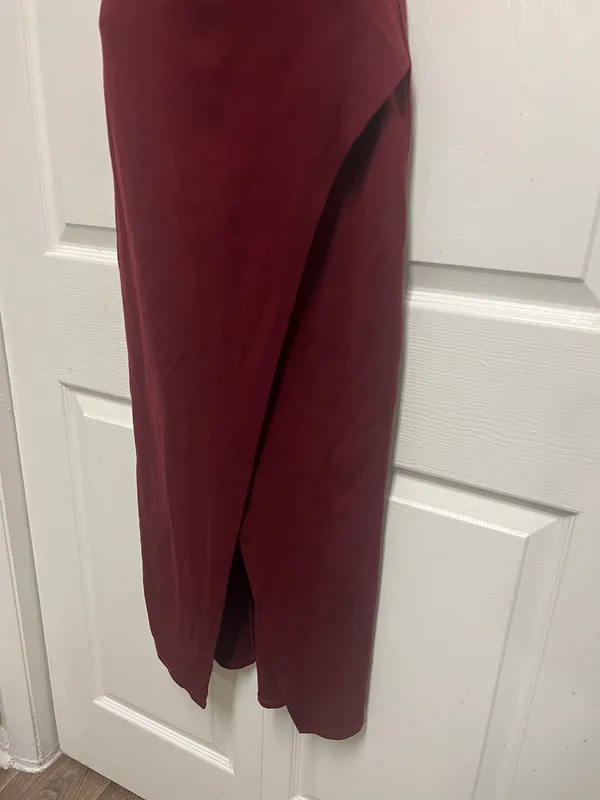 UNBRANDED Plum Strapless Bandaeu Tube Dress - Image 6