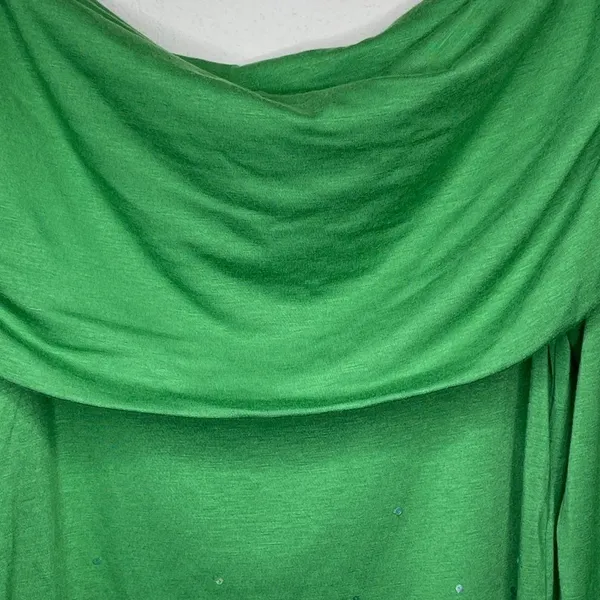 Kudu Off Shoulder Top Sequins Green - Image 6
