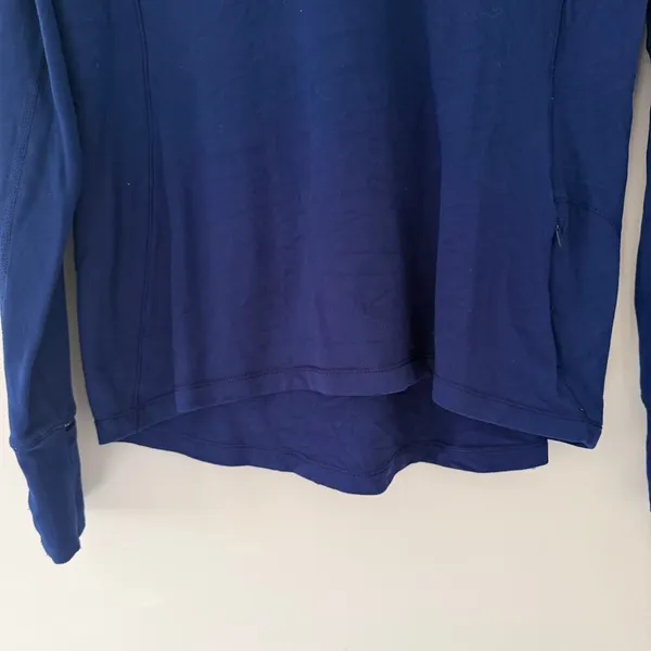 Lululemon Blue Quarter Zip 1/4 Zip Long Sleeve Workout Top‎ - Image 2