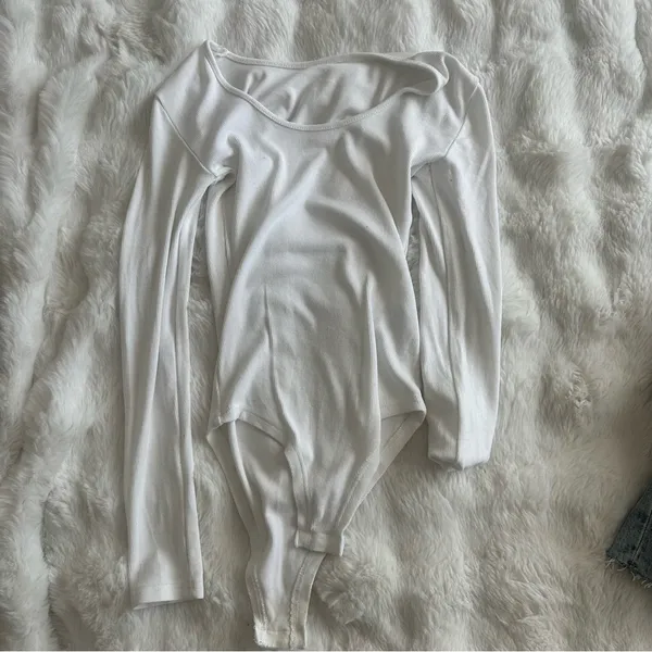 White Long Sleeve Bodysuit - Image 3
