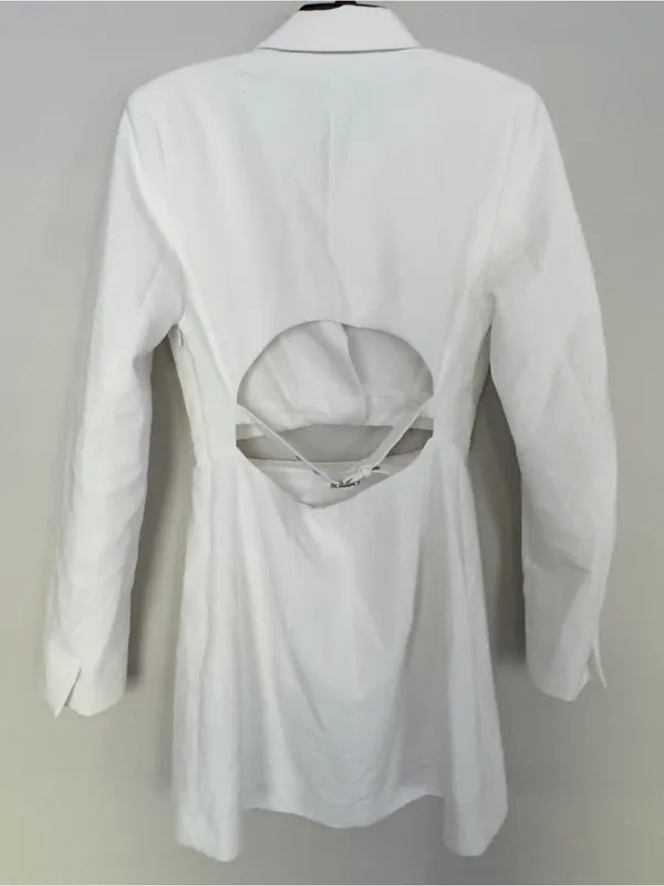 NWOT Zara Cut Out Mini Blazer Dress in Ecru White - Image 6