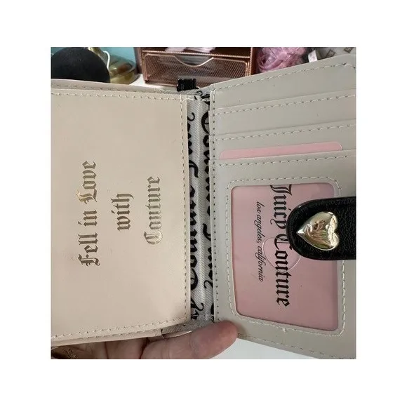 Juicy‎ Couture Not Your Babe Tab Card Wallet Black Licorice Keychain Charms - Image 5
