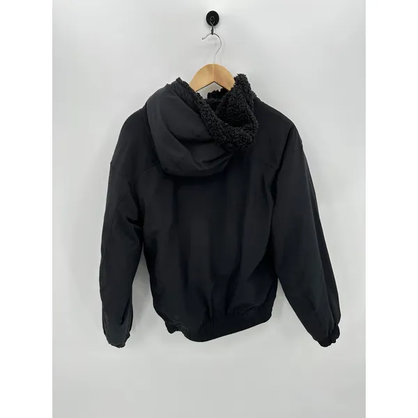 Lululemon Reversible Fleece Jacket Womens 8‎ Black Full Zip Sherpa Lined Hooded - Image 2