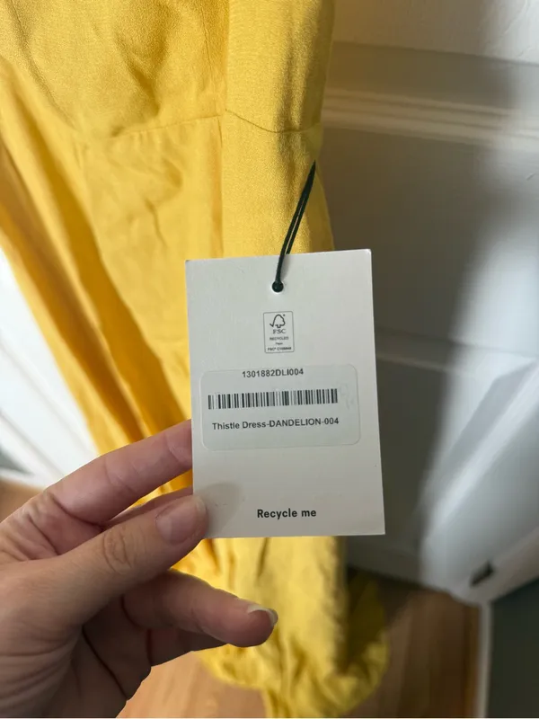 Reformation Thistle Dress in Dandelion 4 - Image 7