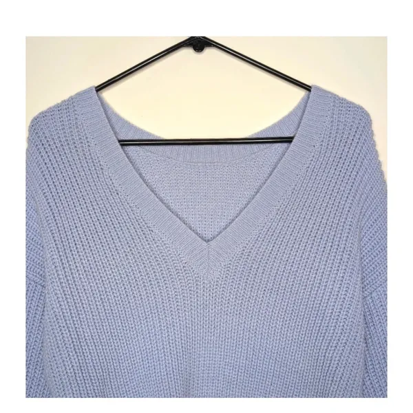 Lulus Blue Crop Reversible Knit Sweater XS‎ Balletcore Coquette Romantic Coastal - Image 8