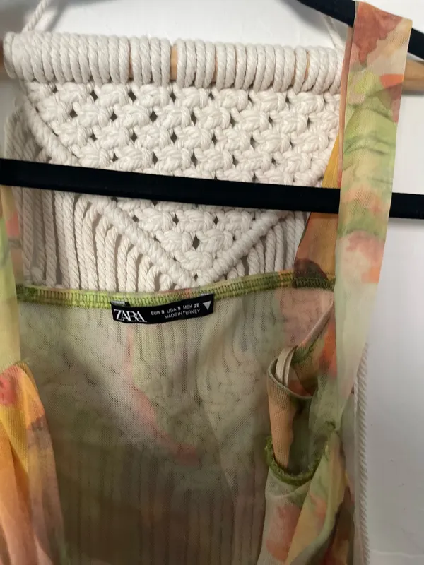 Zara Printed Tulle Corset Top - Image 3
