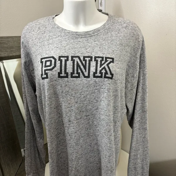 PINK Victoria's Secret Heather Gray Top - Image 15