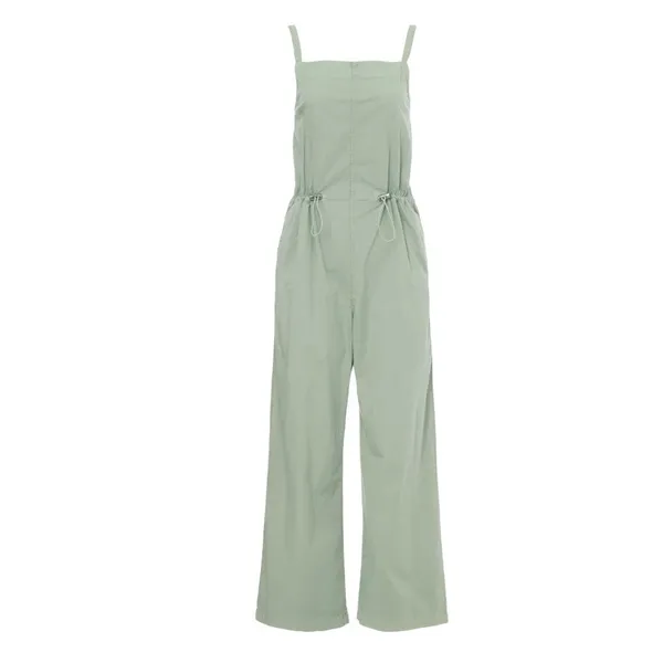 Pistola Olive Green Overall Jumpsuit SMALL Cotton Relaxed Vacation Designer $148 - Image 3
