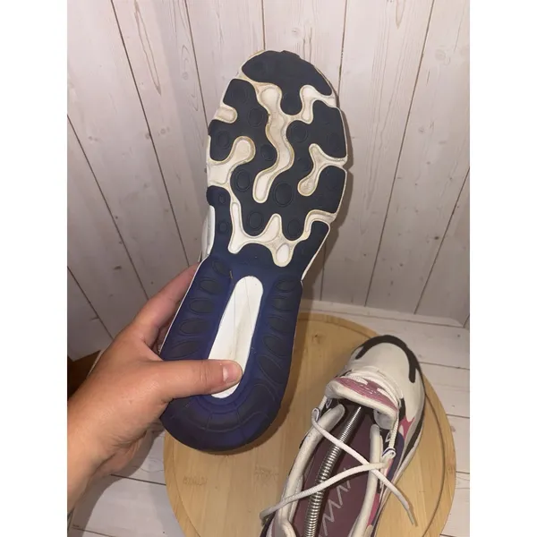 Nike Women's Sneakers Air Max 270 React 'White Fuchsia Blue' Sz 8.5 - Image 7