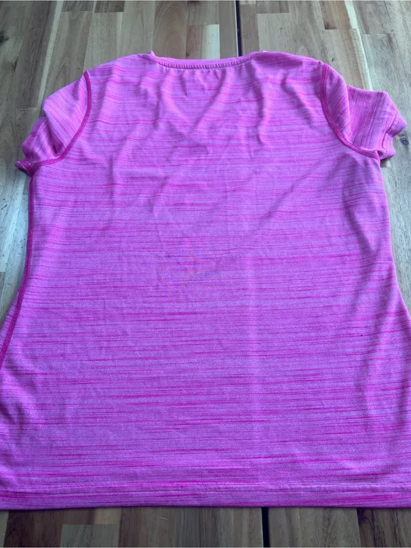 Adidas Climalite Ultimate Tee Pink Heather V Neck Athletic Shirt Women’s Large - Image 5