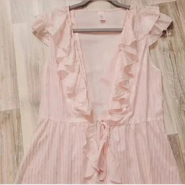 Victoria's Secret raffle kimono soft pink and rose gold color NNT BEAUTIFUL IN PERSON - Image 4