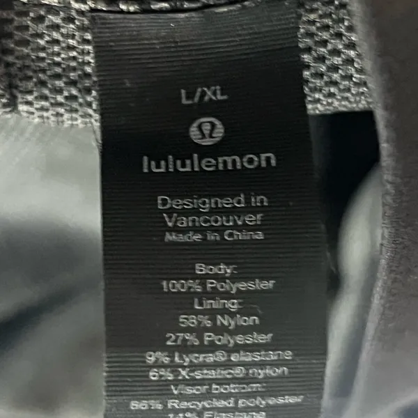 Lululemon Black Athletic Running Hat Cap L/XL Reflective Logo Lightweight - Image 4