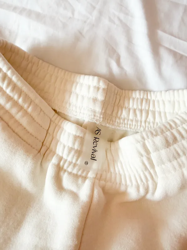 Altar'd State Revival Cream Embroidered Bow Lounge Shorts Size XS - Image 3