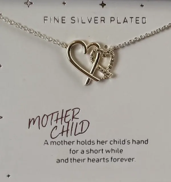 Mother/Child Heart Necklace - Image 2