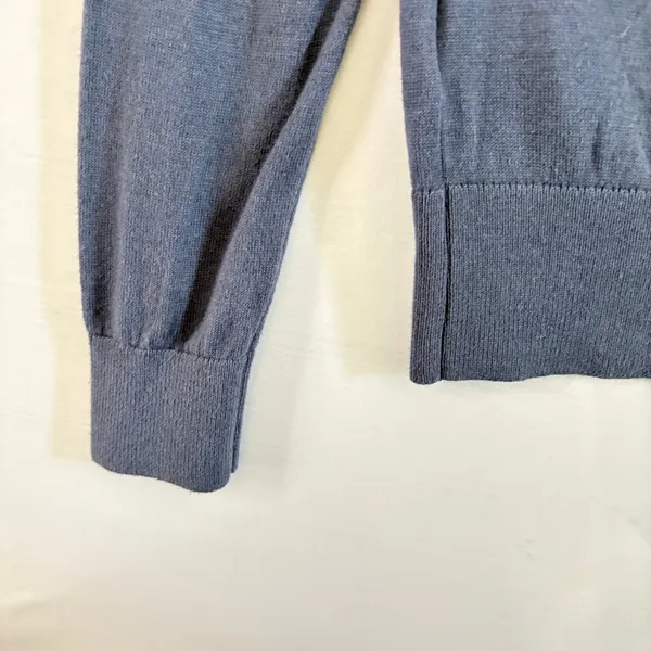 Banana Republic‎ Womens Dusty Blue V-Neck Button Front Cardigan Sweater Size M - Image 2