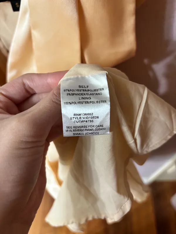 Lash Next Door Champagne Satin Minidress Gold - Image 5