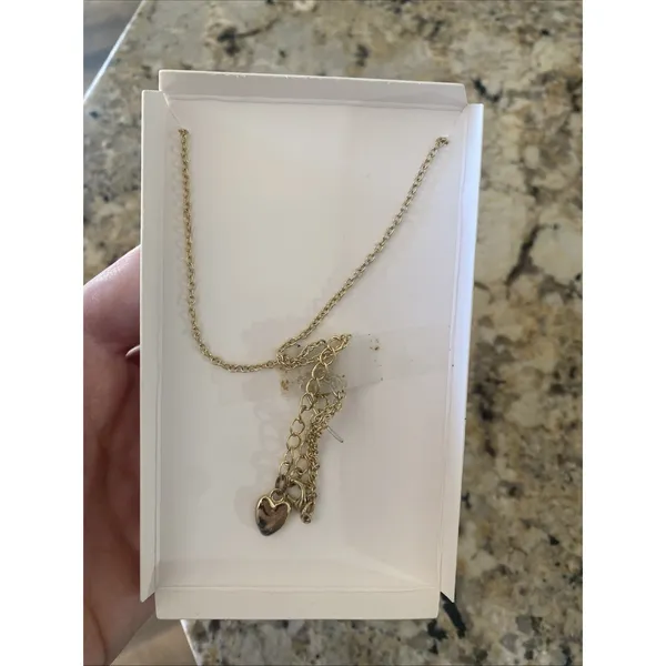 Sandra‎ Magsamen Messages From The Heart Necklace Womens OS Gold Pearl Je T'aime - Image 4
