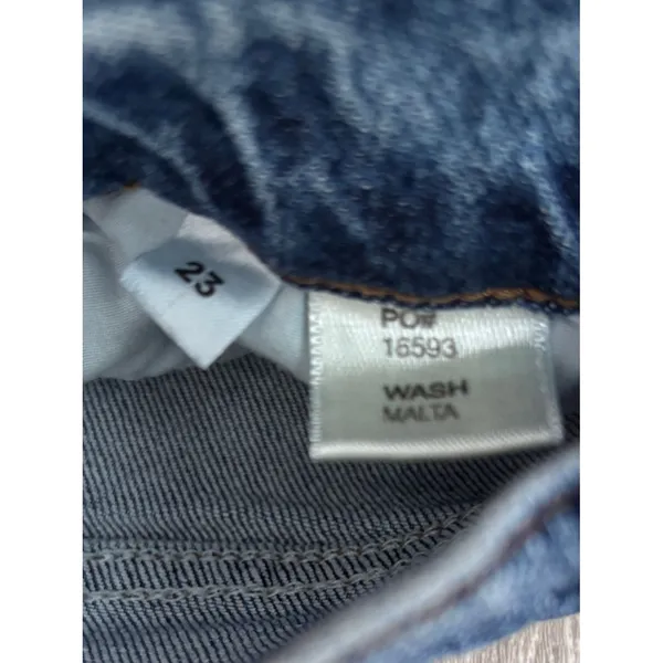 Reformation Liza Button Fly High Rise Straight Jeans Malta Medium Wash Size 23 - Image 11