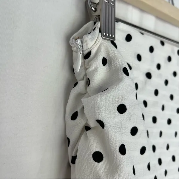 NWT Petal + Pup Tegan ruffle mini skirt polka dots size 12 white black - Image 6
