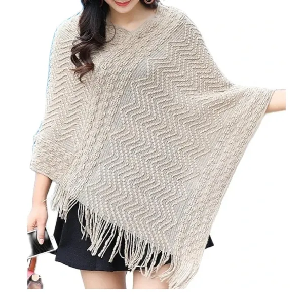 Shawl Cape in tan color one size fits all new - Image 2