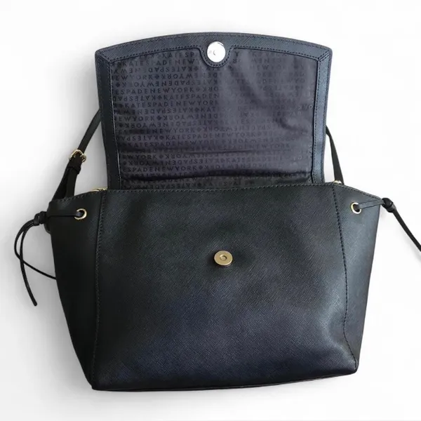 Kate Spade New YORK ♠️ Black Lilah Laurel Way Leather Satchel - Image 9