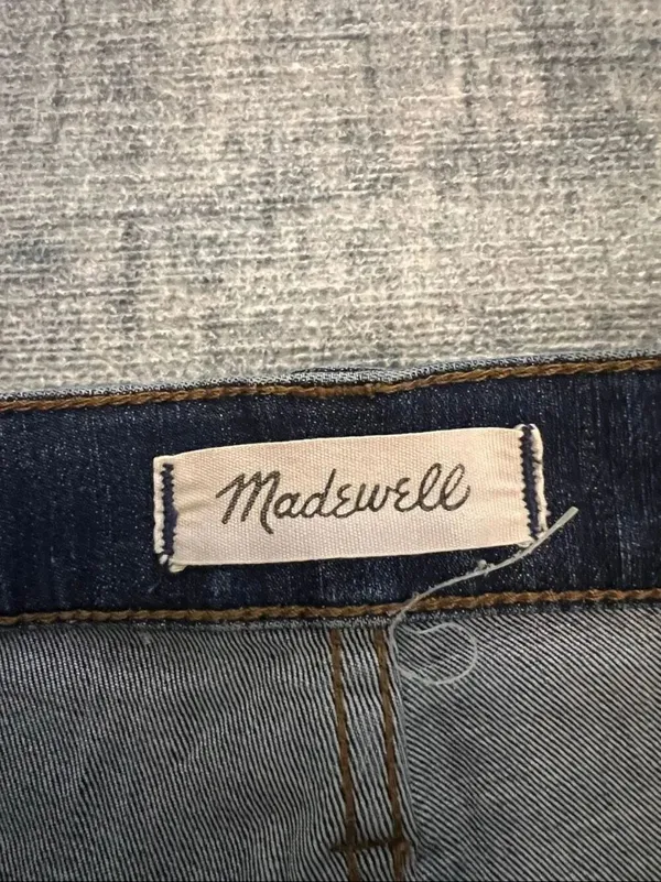 Madewell Blue Distressed Button Fly 10" High Rise Skinny Jeans Women's 25" - Image 4