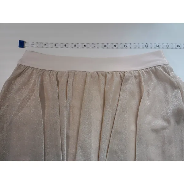 Offline by Aerie Real Me Metallic‎ Gold Pleated Tennis Skort Shimmer Mini L NWT - Image 8