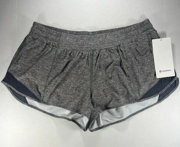 Lululemon Hotty Hot Short II 2.5 Heather Lux Multi Black Heathered Black Size 14 - Image 4