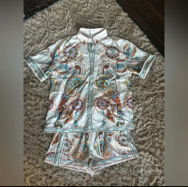 Commense Colorful Print Short Set small NWT | Matching Outfit - Image 2