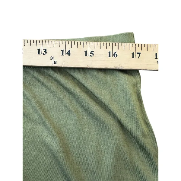 Gudrun Sjoden Green Stretchy‎ Crop Wide Leg Pants XL Modal Boho Lagenlook #W1-9 - Image 4