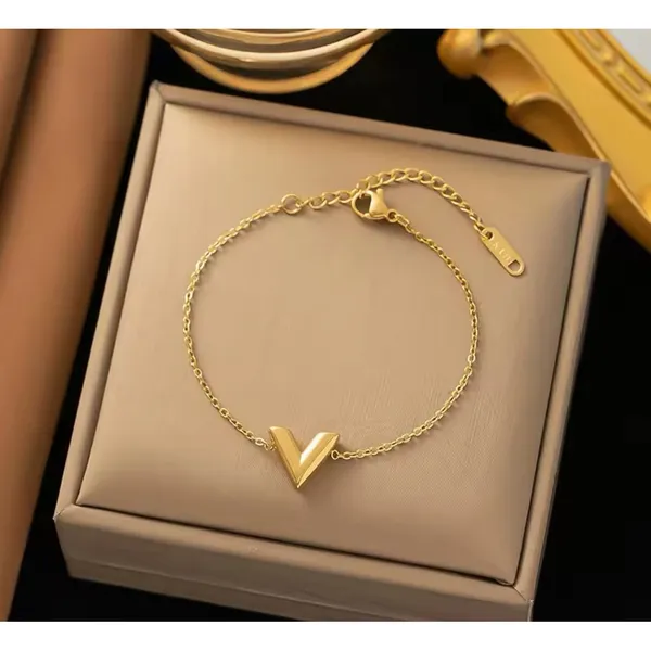 Dainty Yellow Gold Filled V-Shape‎ Bracelet, 7-9” - Image 9