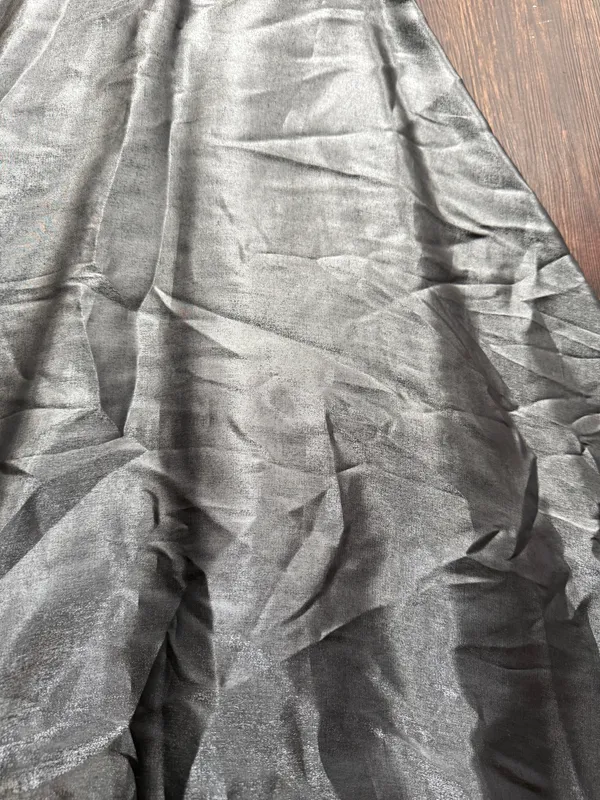 JS Collections Vintage 90s Y2K Whimsygoth Silver Metallic Evening Gown- Size 2 - Image 5