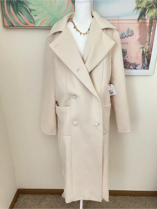 Song Of Style Louisa Coat Jacket in Ivory Cream Size Large New Revolve - Image 5