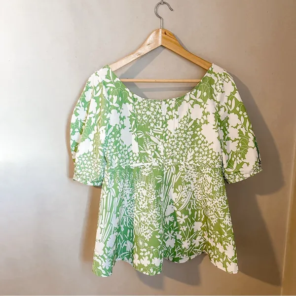 Tuckernuck Nealy Corset Top Green Garden Floral Print NEW Medium - Image 4