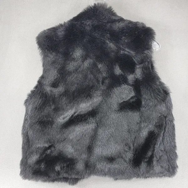 Vintage Valley County Clothing Faux Fur Vest Womens Size S Canada‎ Made Black - Image 4